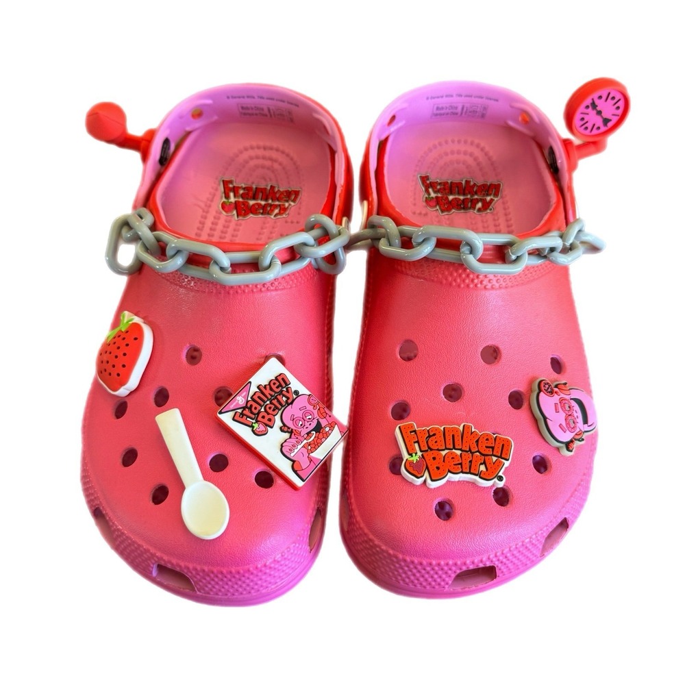 General mills monster cereals franken berry Crocs men's 5 women's 7 pink collab